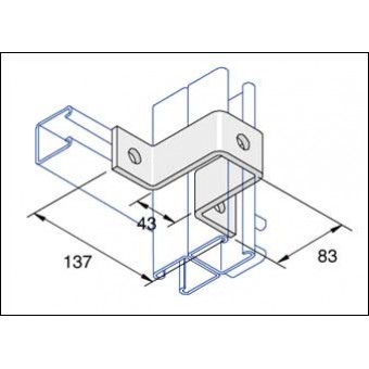 3 Hole 82mm U Shaped Brackets